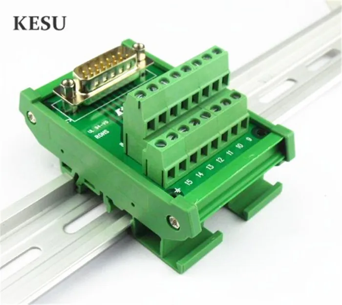 VGA DB15 15 pin 2 ряда D SUB мужской женский сигнал терминал PCB Breakout DIN перила разъем
