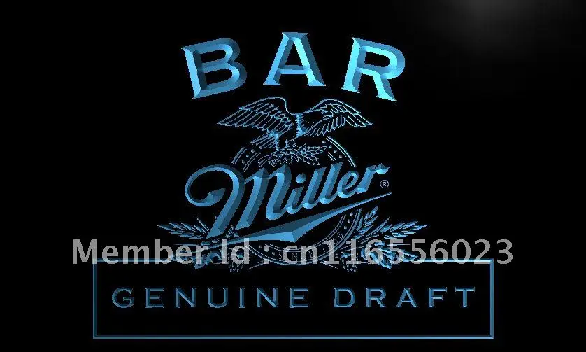 

LA424- Bar Miller Beer LED Neon Light Sign home decor crafts