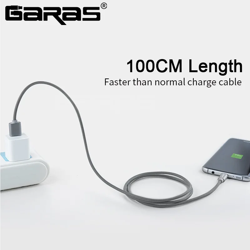 GARAS кабель USB Type 3A быстрое зарядное устройство/кабель для передачи данных Micro/Type C