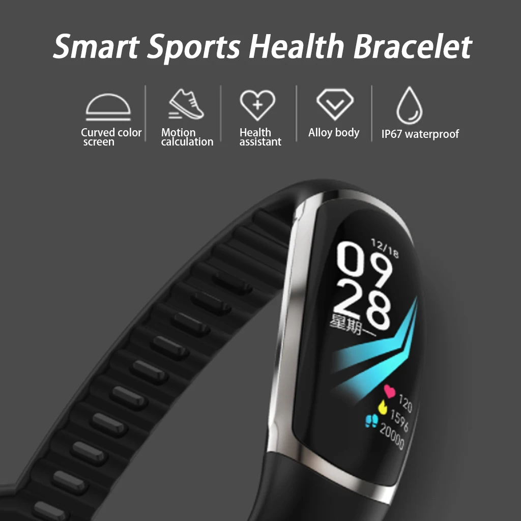 

New R16 Smart Bracelet Fitness Tracker Heart Rate Sleep Monitor Sport Smart watch Band Blood Pressure Wristband For Android Ios