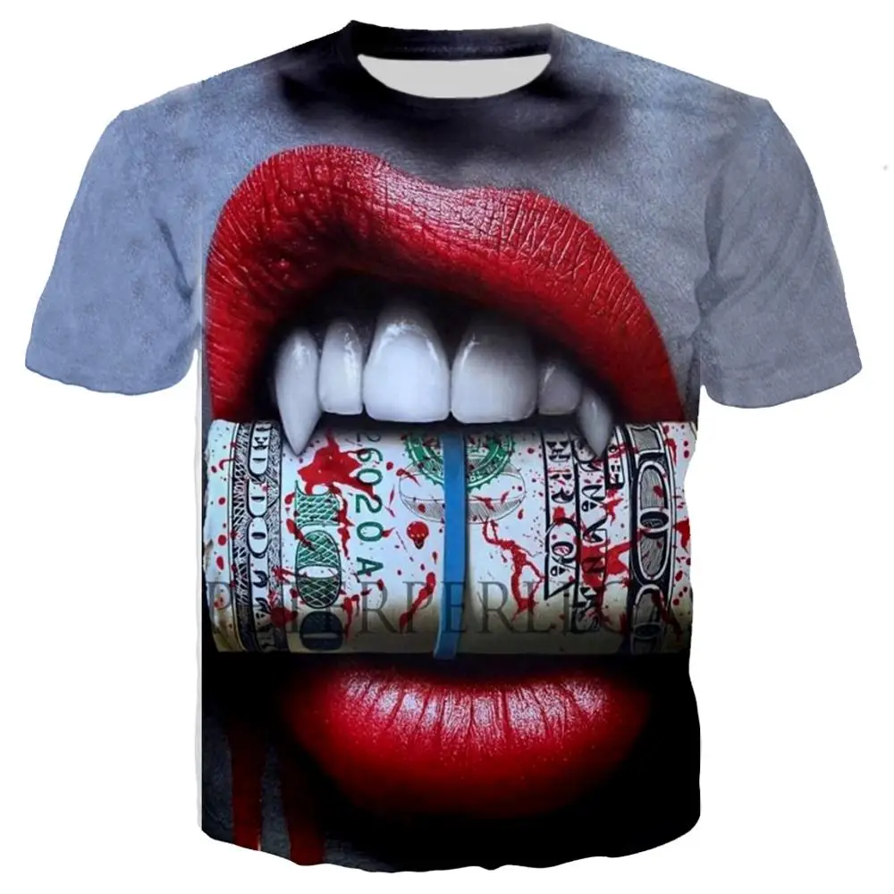 

Men Hip Hop Funny T Shirt 3d Smoking cigarette money cash print Retro T-Shirt Streetwear Harajuku Tshirt women Summer Tops Tees
