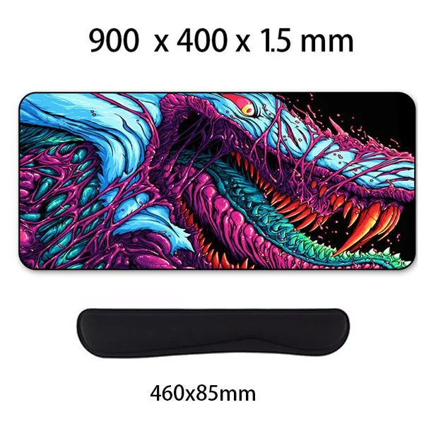Mat 2 N Wrist Rest Игровой коврик для мыши 900x400 мм Hyper Beast XL с большой запирающей кромкой, игровой коврик для мыши CS GO с клавиатурой, резиновый коврик для мыши, подставка для запястья, настольный компьютерный коврик - Цвет: Mat 2 N Wrist Rest