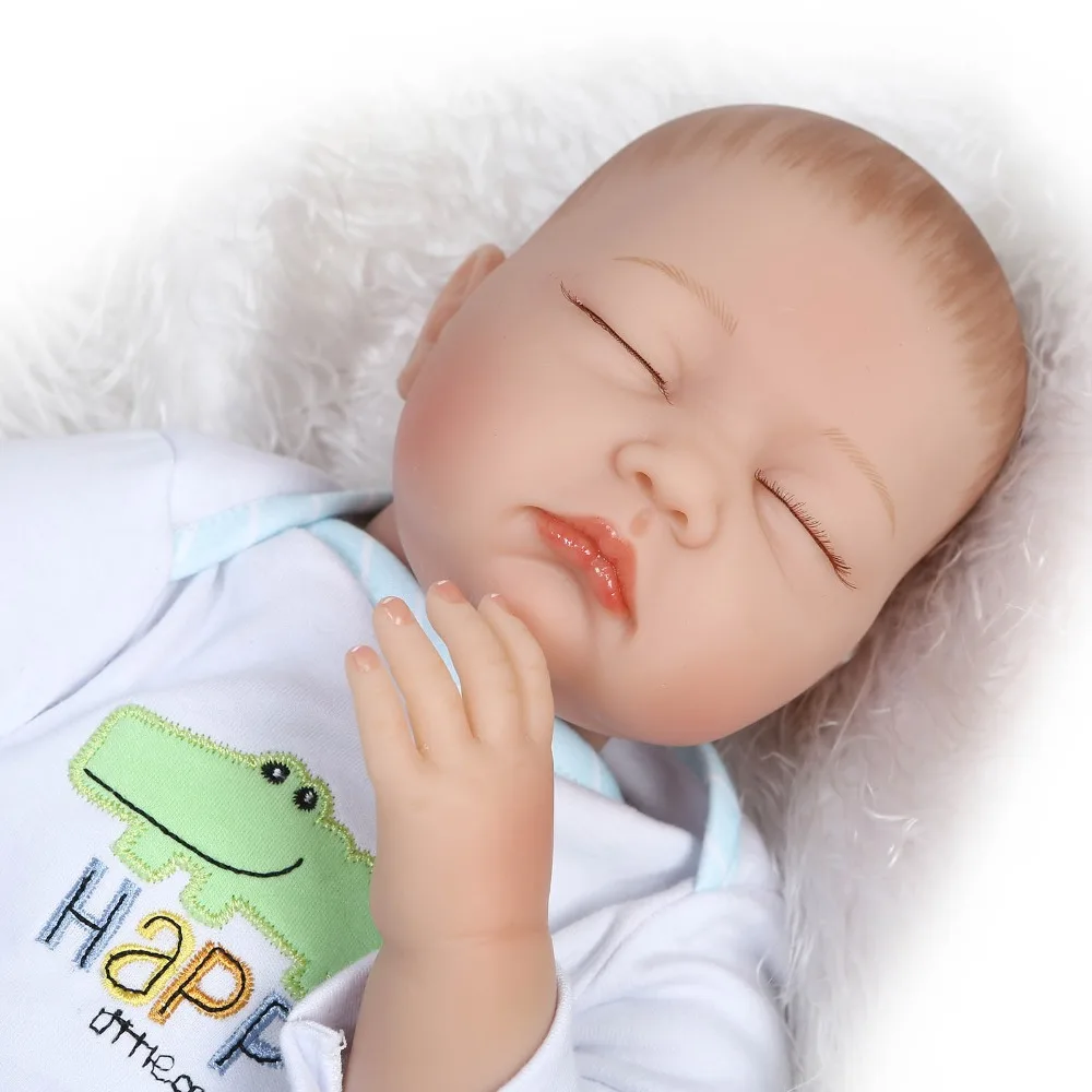 22 дюйма силиконовая виниловая Реалистичная мягкая на ощупь reborn baby 55 см без волос