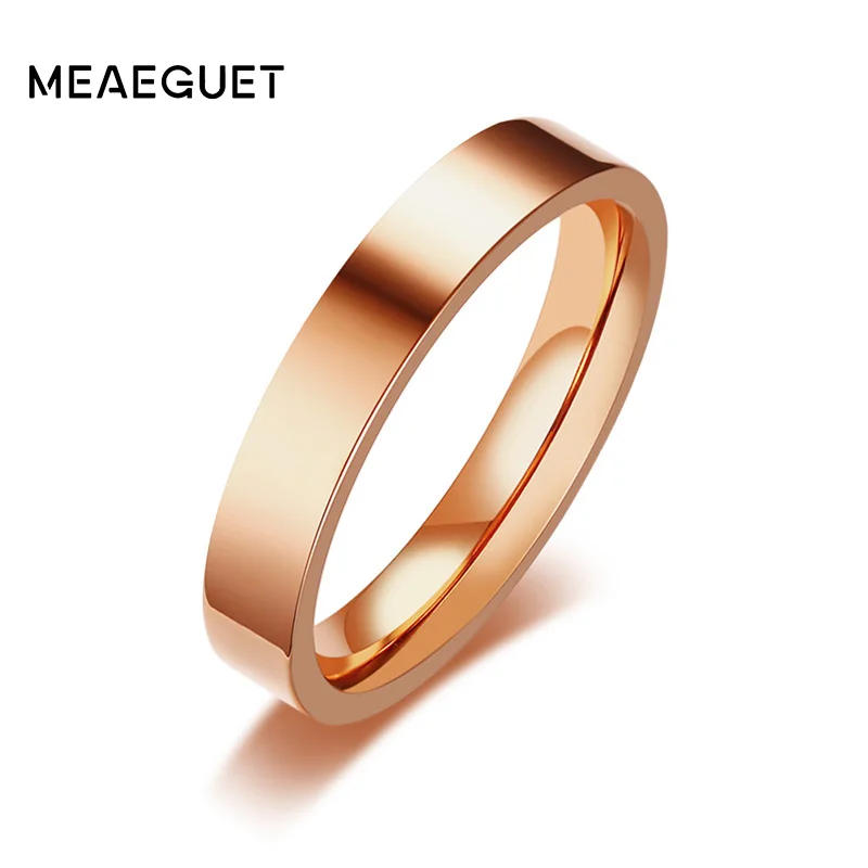 Meaeguet Твердые свадебные кольца из нержавеющей стали высококачественные