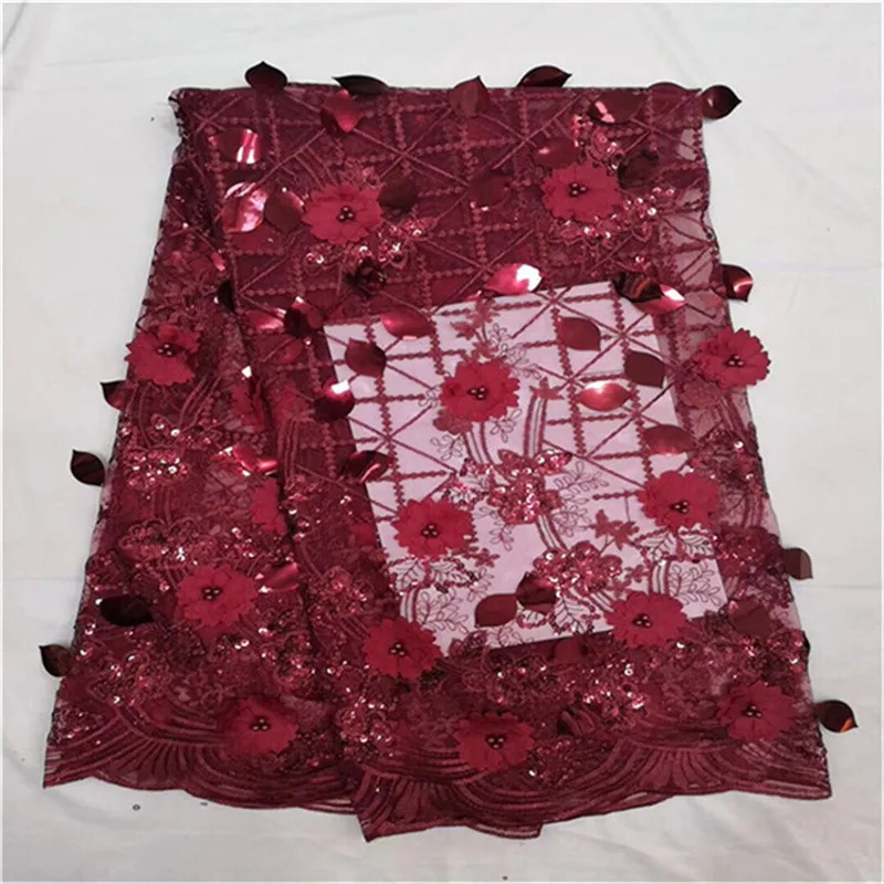 

Новейшие французские нигерийские кружева, ткани, блестки, бусины, высокое качество, тюль, африканские 3d кружева, ткань, Свадебные африкански...