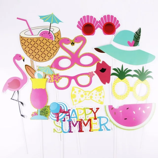 Summer Party Photo Booth Props Hawaiian Wedding Decoration Photobooth Bridal Shower Event Supplies|supplies party|supplies wedding |
