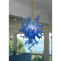 ocean style blue blown glass chandelier lightings indioor hanging lamps