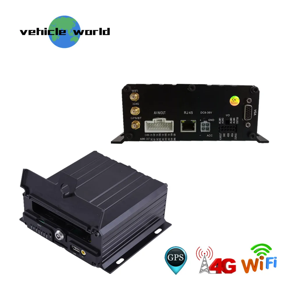 H.264 4 канала HDD SD-карта AHD 720P GPS WIFI 4G Мобильный DVR для школьного автобуса прицепа