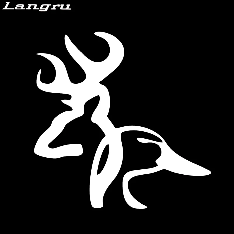 Виниловая наклейка Langru на окно автомобиля с изображением искусственной утки