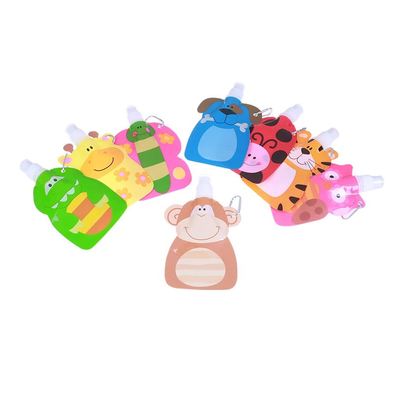 Портативная сумка для бутылки питьевой воды складная с мультяшным животным