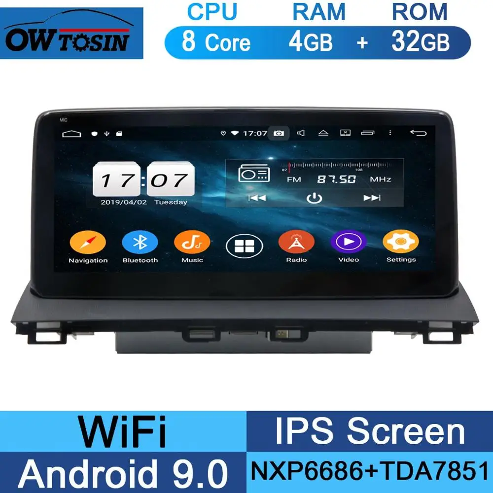 32G 10,2" ips 8 ядерный 4 Гб+ 64 ГБ Android 9,0 автомобильный мультимедийный плеер для Mazda 3 Мазда 3 Axela gps Радио DSP CarPlay - Цвет: 32G
