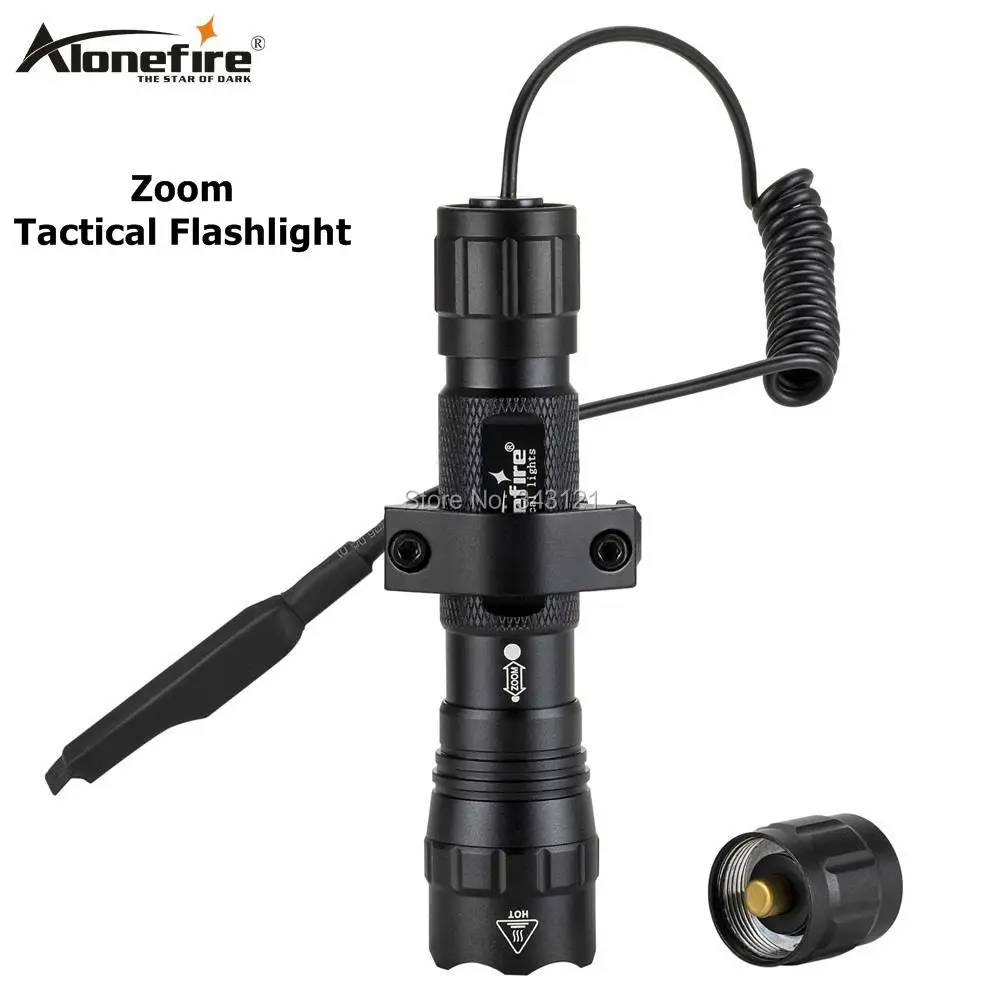 AloneFire tk503 тактический фонарь фонарик Штатив для охоты крепление оружие Свет пистолет фонарь для ружья