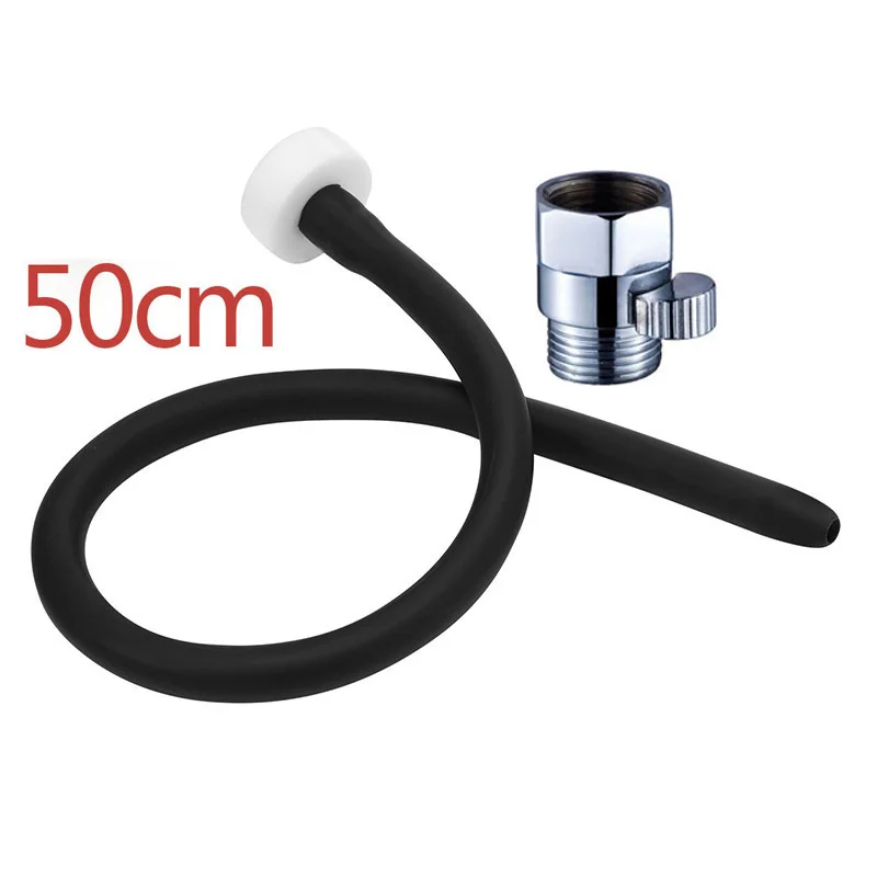 black 50 set3 Клизма анальный мыть клизму трубка биде душ шланг стиральная клизма для очистки прямой кишки душ Омыватель для анального отверстия Душ биде душевая клизма шланг для биде - Цвет: black 50 set3