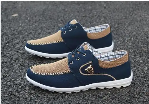 2018 new summer brand canvas casual men's flat shoes matching exercise men comfortable tenis boat size 39-46 | Обувь