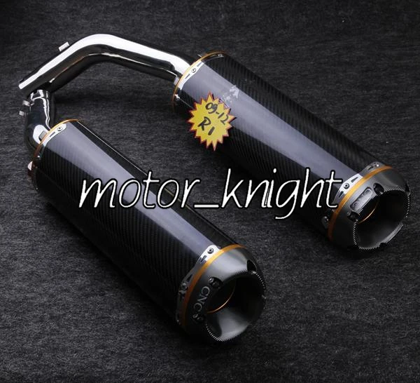

Motorcycle Carbon Fiber Silencer Exhaust Muffler For Yamaha 2009-2012 YZF R1