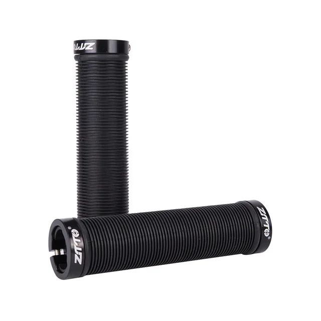 Черный MTB Handlebar Grips Silicone Gel Lock on Anti slip Grips for Mountain bike Folding Bicycle Parts 1 Pair - Цвет: Черный