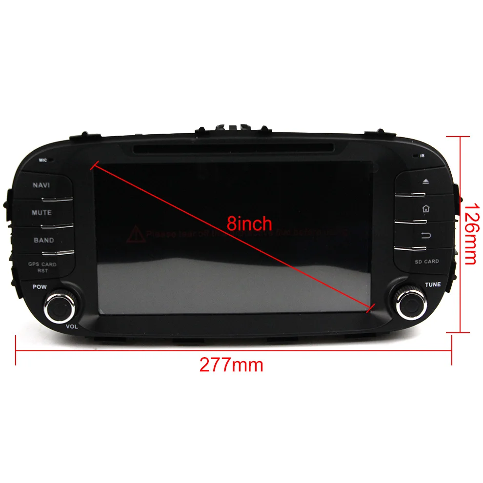 1024*600 4GB RAM Octa Core Android 8.0 Car DVD Radio Player Fit Kia Soul 2014 2015 2016 Multimedia TV GPS Navigation 4G Network |