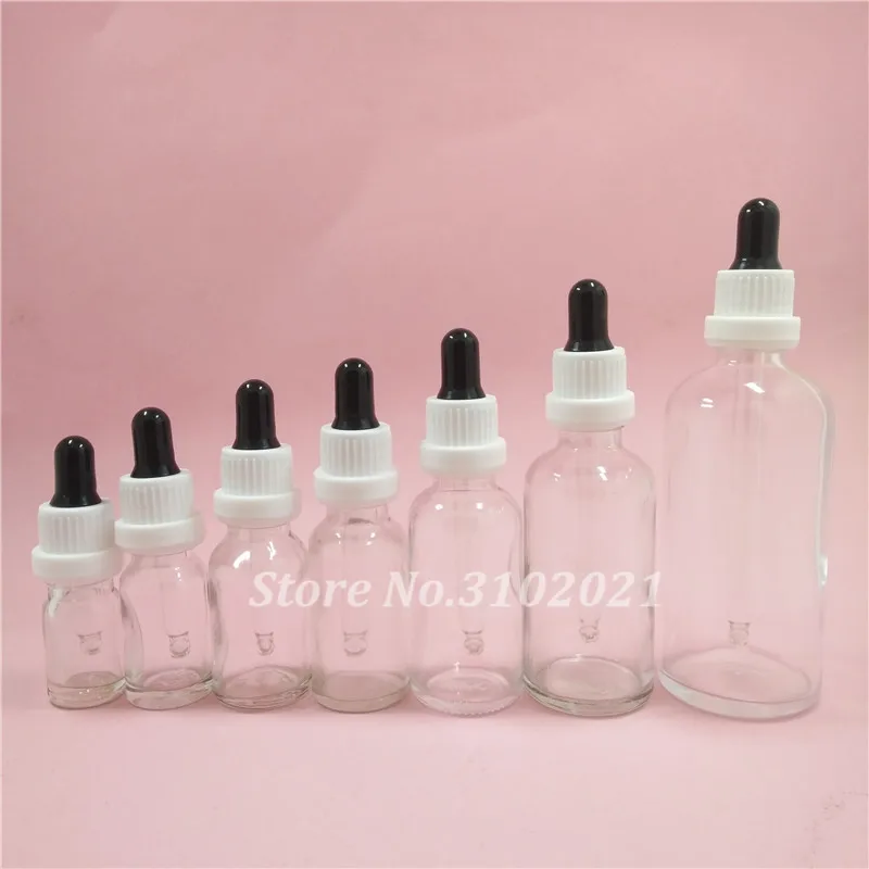 2/10 шт. 5/10/15/20/30/50/100ml прозрачный Стекло бутылка эфирного масла контейнер для