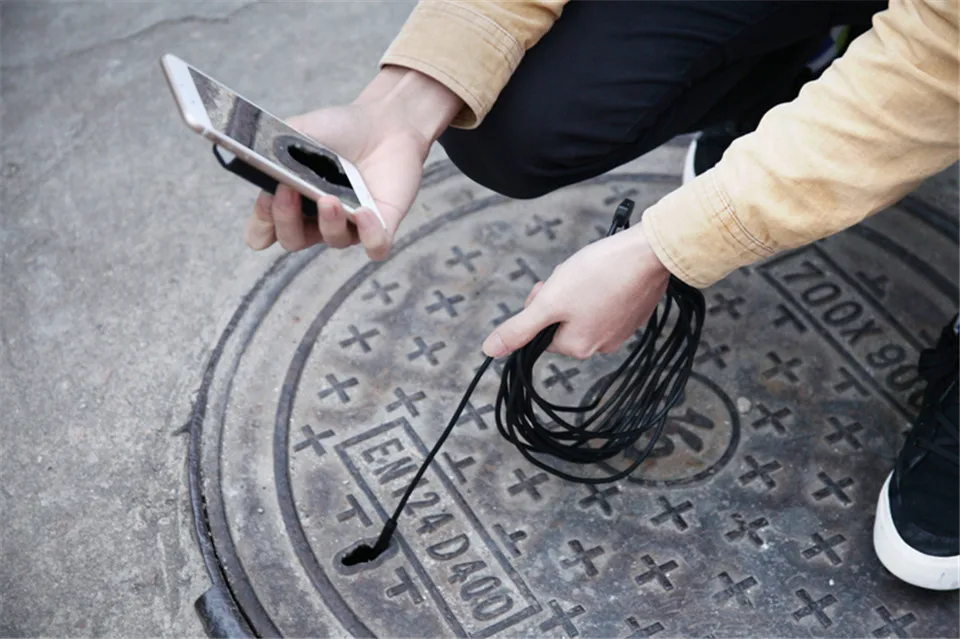 PROSTORMER 8 мм Wifi эндоскоп камера 1200P жесткий бороскоп для iphone Android Phone 2 3,5 5 10M Водонепроницаемая Инспекционная камера