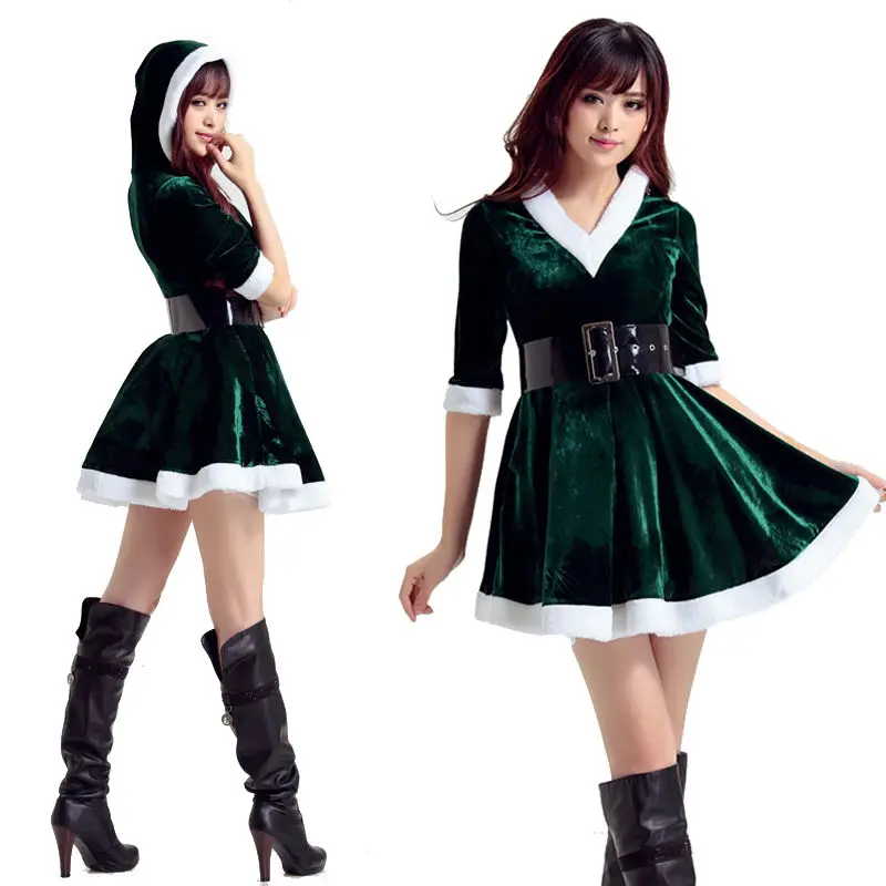 Женский костюм Санты для взрослых соблазнительный Mrs Miss Клаус рождественское