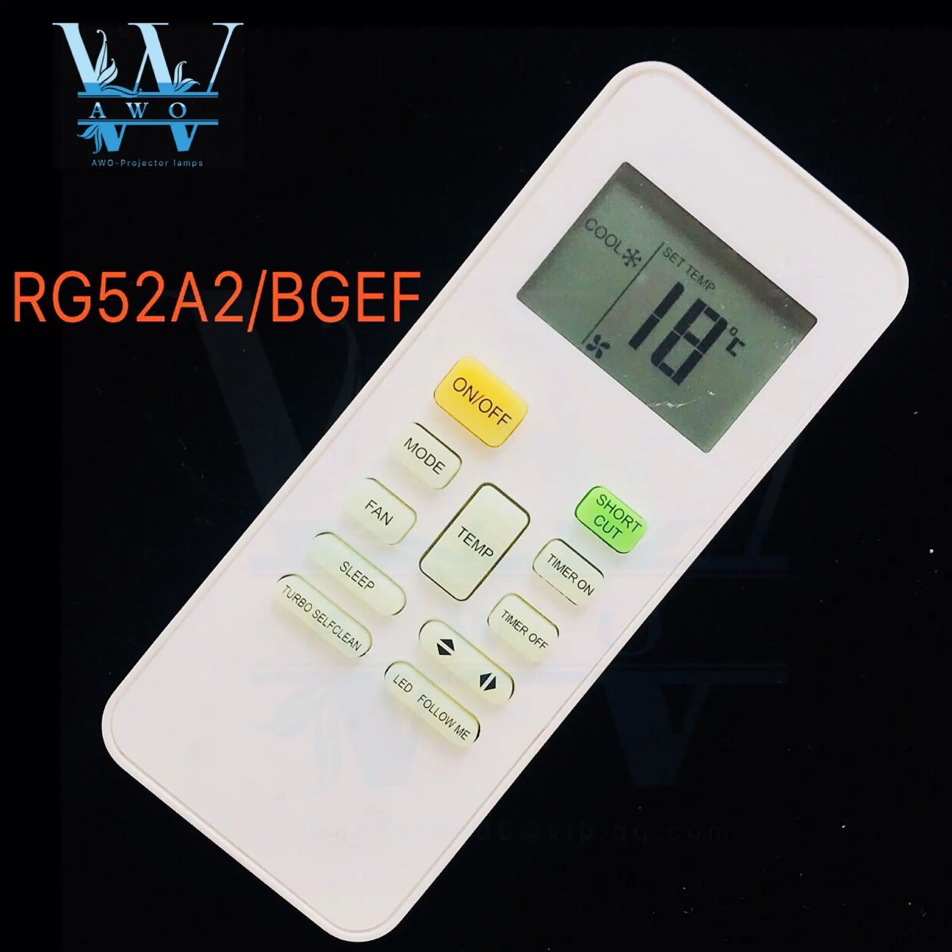 

AWO 1 шт. Новый RG52A2/BGEF для midea универсальный пульт дистанционного управления переменного тока для кондиционера c кондиционера