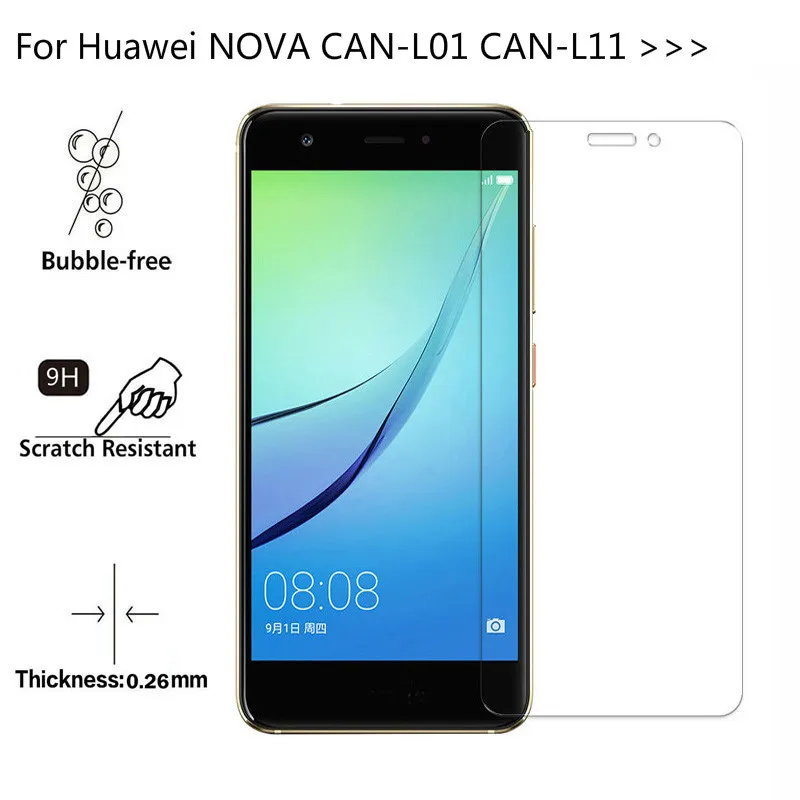 С уровнем твердости 9H закаленное Стекло для huawei NOVA CAN L01 L11 L02 L12 L03 L13 Экран