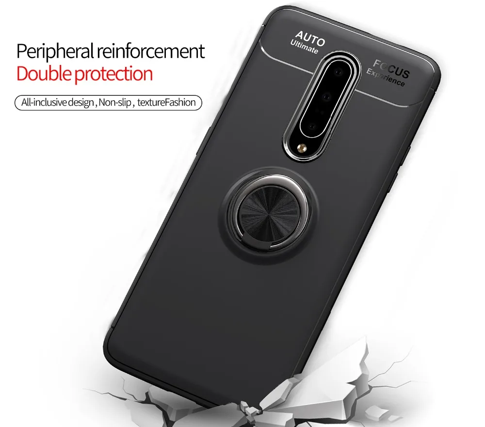 Для Oneplus 7 Pro Чехол Oneplus7 Pro Чехол кольцо держатель Мягкий Силиконовый противоударный чехол для One Plus 7 Pro 1+ 7 Pro Чехол