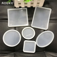 aouke hd mirror surface pressure mud plate silicone molds geometric shapes mould manual glue epoxy mold diy cake chocolate tools