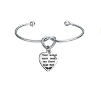 Wholesale Memorial Jewelry Your Wings Were Ready My Heart Not Bracelet Necklace Loss of Loved One Gift