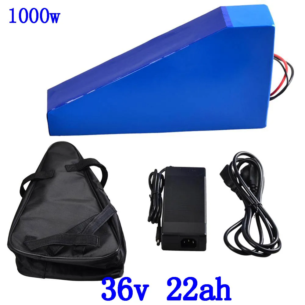 

36V Electric Bike Battery 36V 20AH 22AH Lithium Battery 36V 350W 500W 1000W Ebike Battery Pack With 30A BMS and 42V 5A Charger