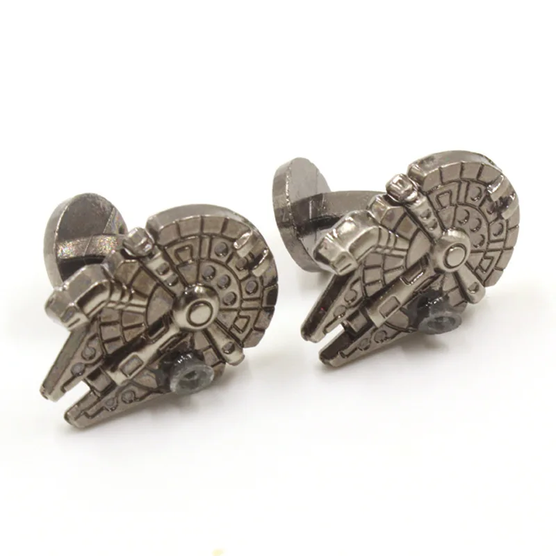 Movie Series Jewelry Star Wars Vintage Fighter Warship Cufflinks For Mens Frensh Shirt Cuff Buttons for Fans Souvenirs Gifts | Украшения и