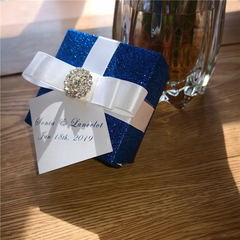 Glitter Blue Small 40 шт./партия, уникальный дизайн в Интернете, индивидуальная Подарочная коробка и удобная сумка, материал с блестками, доступны два размера - Цвет: Glitter Blue Small