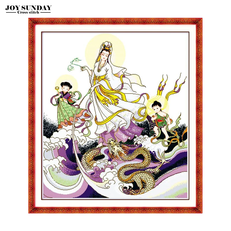 Joy Sunday Songzi Kuan Yin Cross Stitch Patterns 11CT 14CT Counted Printed on Canvas DMC DIY Handwork Embroidery Kits Needlework
Joy Sunday Songzi Kuan Yin Cross Stitch Patterns 11CT 14CT Counted Printed on Canvas DMC DIY Handwork Embroidery Kits Needlework