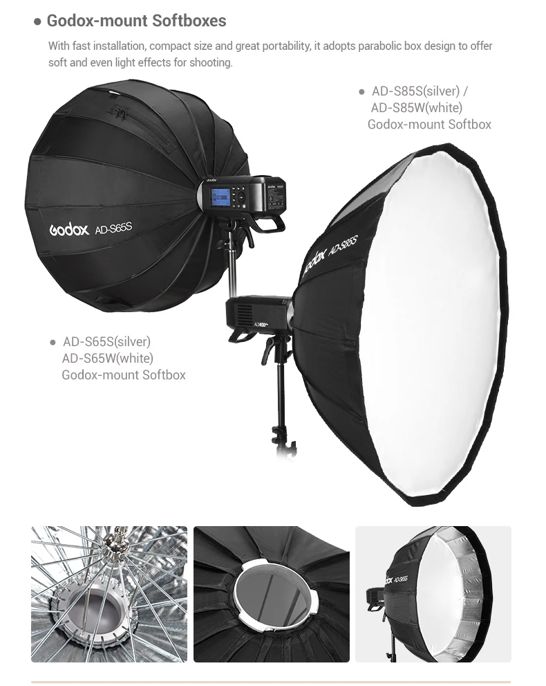Godox AD400 Pro все-в-одном для съемки вне помещения с системой встроенный 2,4G Беспроводной X Системы+ софтбокс AD-S85S BD-08 SN-04 набор сот на выбор