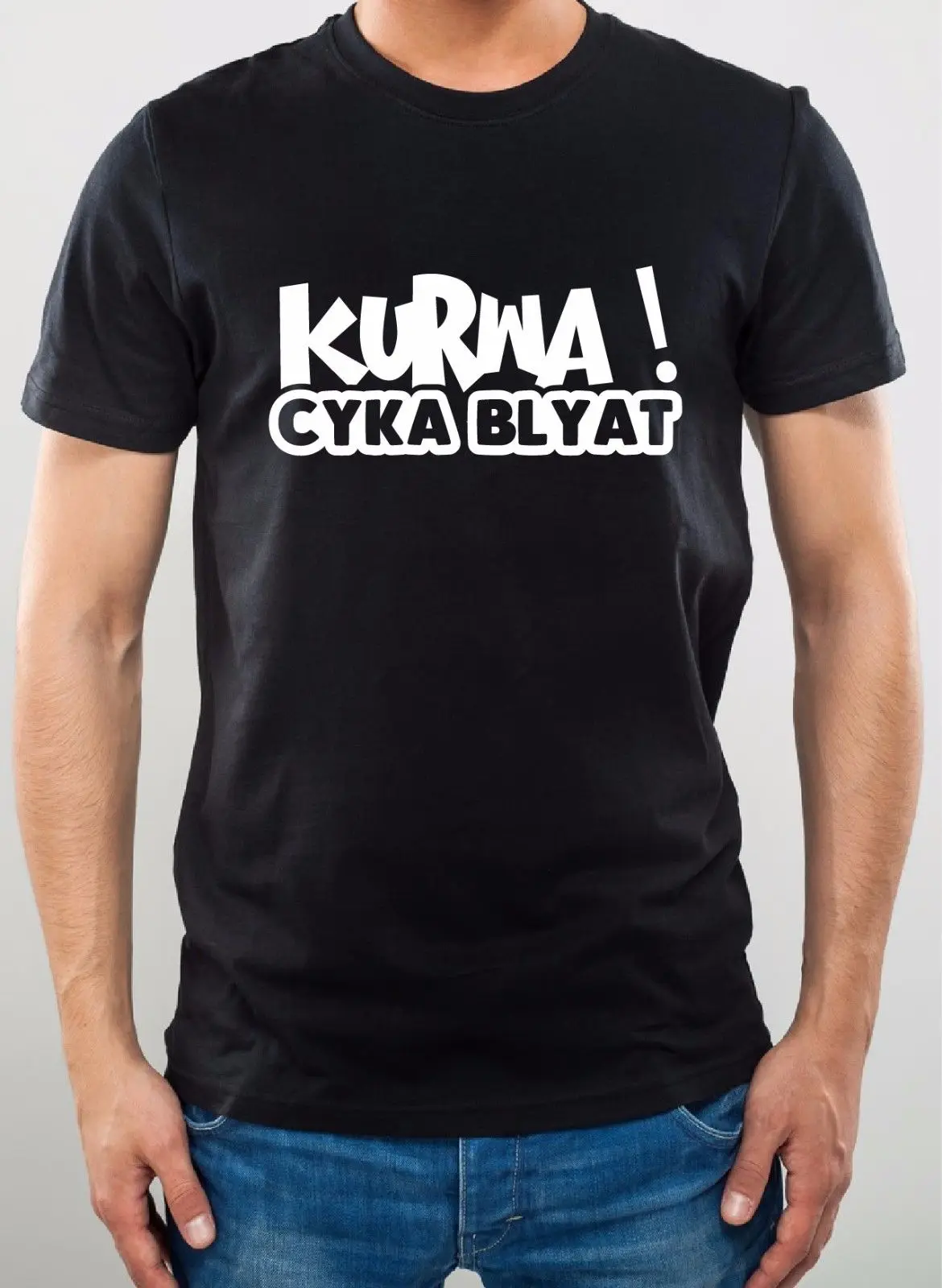 2019 летняя брендовая Повседневная футболка для взрослых Kurwa Cyka Blyat Go забавная
