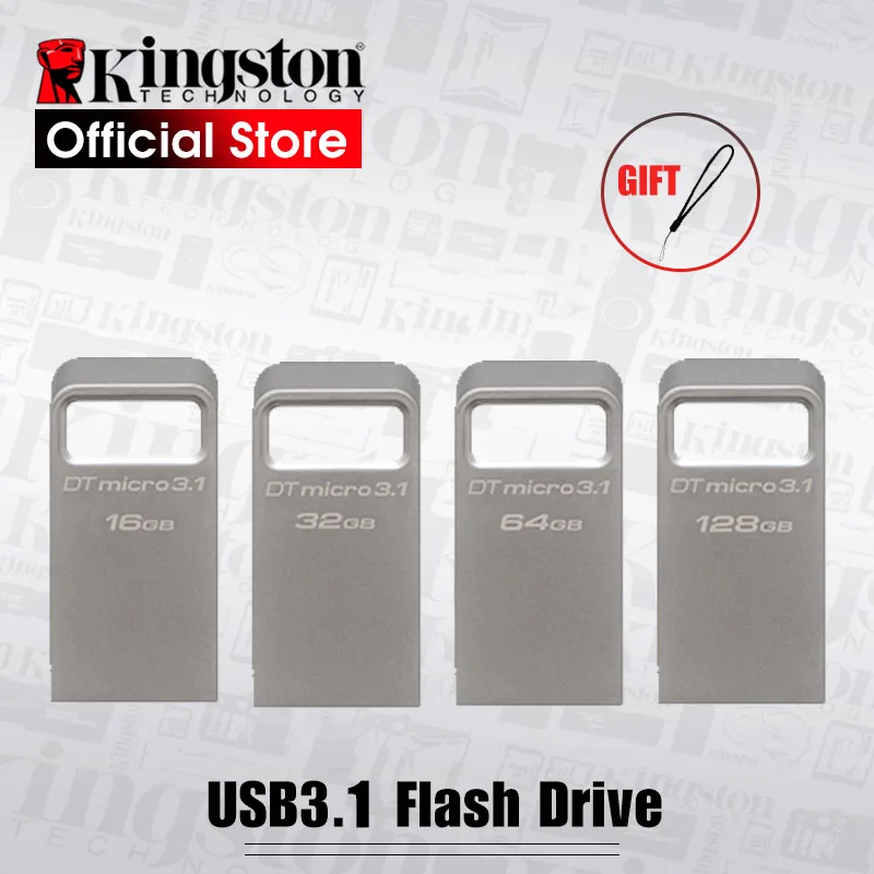 USB флеш накопитель Kingston 32Ggb 16 ГБ 64 128 3 1 металлический флешка U диск|USB