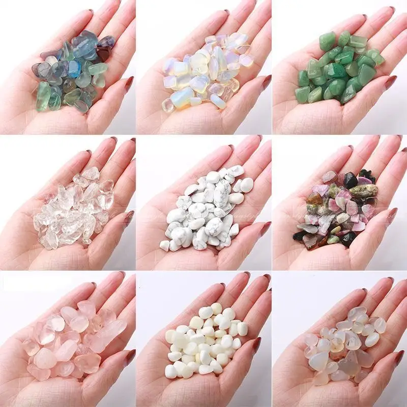 50 г натуральный розовый кварц, белый кристалл, аметист, черный обсидиан, мини камни, камни, фотоэлемент A115, стиль FeiFanStyle