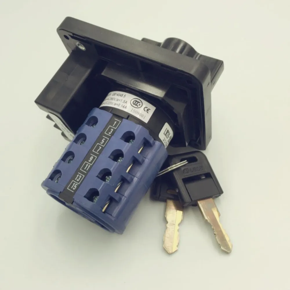 Коммутатор 20A 380 440 v/220 240 v 3 позиции Cle lock светодиодный индикатор|Выключатели| |
