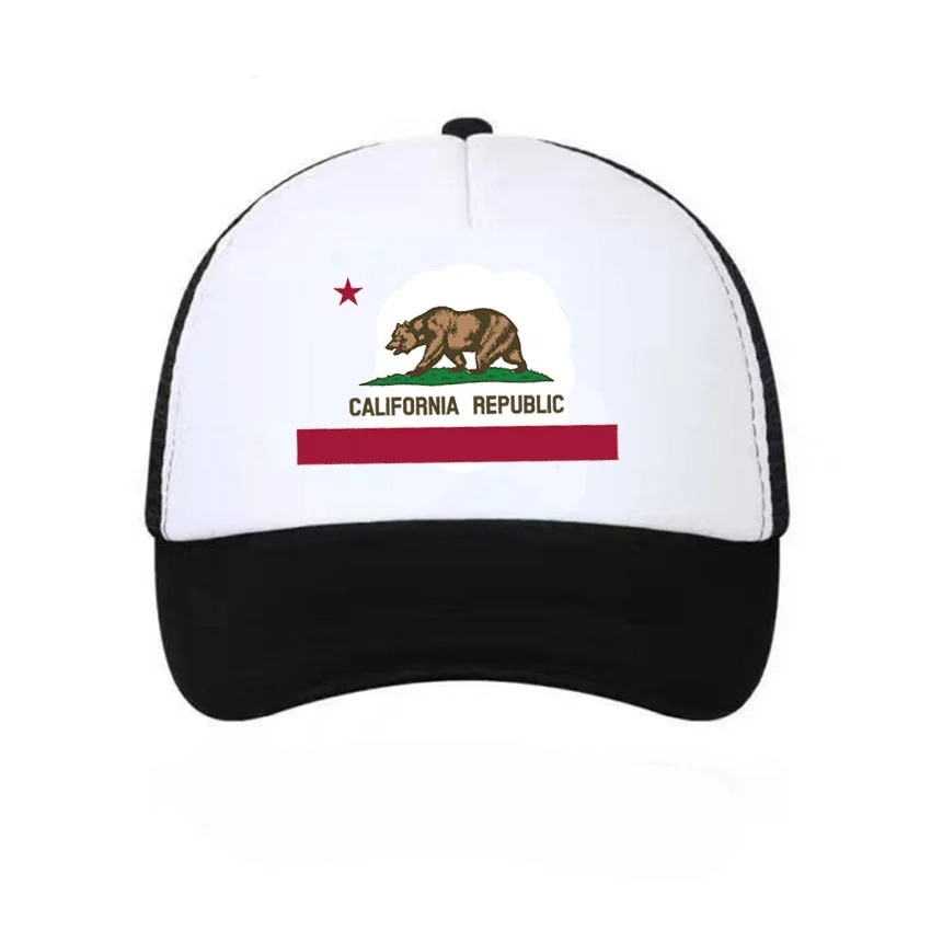 California Кепка для водителя грузовика мужская с флагом Калифорнийской Республики