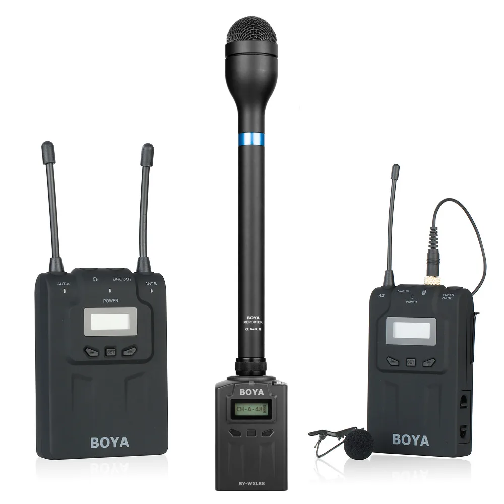 BOYA BY WXLR8 штекер на XLR аудио передатчик с ЖК дисплей Дисплей для WM8 WM6 Беспроводной
