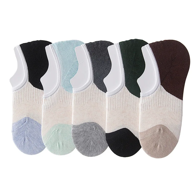

5 Pairs Hot Fashion Unisex Summer Non-slip Invisible Men Boat Socks Male Ankle Sock Meias No Show Casual Wild Cotton Socks