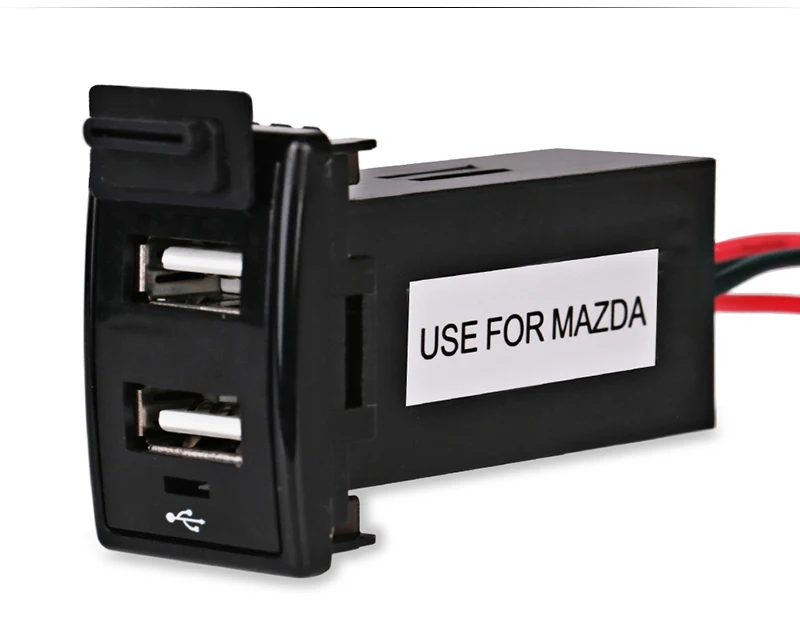For Mazda FISHBERG для Mazda Honda Suzuki Mitsubishi Dual USB зарядное устройство dapter мощность 5 В 2.1A автомобильное двойное USB зарядное устройство разъем интерфейс зарядки - Название цвета: For Mazda
