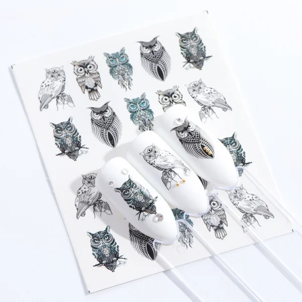 STZ670 1 шт. цветок Фламинго стикер для ногтей прекрасный полный переводные наклейки для воды временные татуировки гвоздь Искусство Декор клей советы LESTZ659-673 - Цвет: STZ670