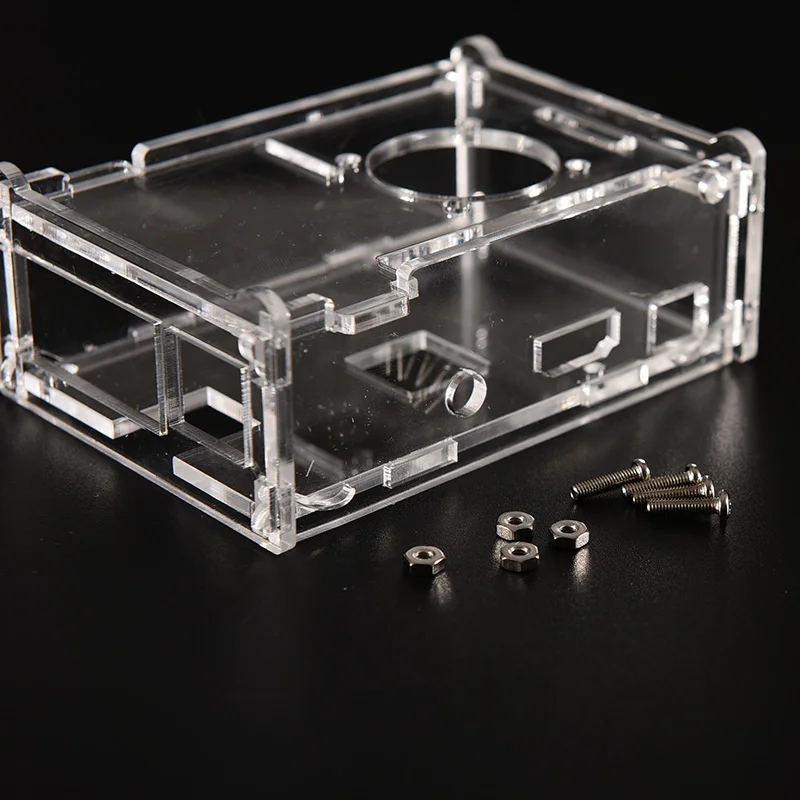 Прозрачный ясно чехол коробка вентилятор охлаждения корпус для пи малины 2