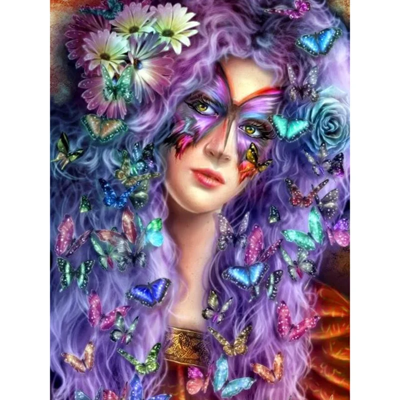 

5D Diy Diamond Painting Cross Stitch full Square Round Diamond Embroidery pretty girl picture for room Decor H940
