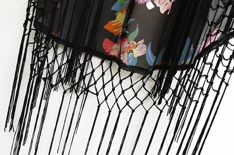 2016 Новая Летняя женская накидка куртка с принтом Солнцезащитная одежда кимоно