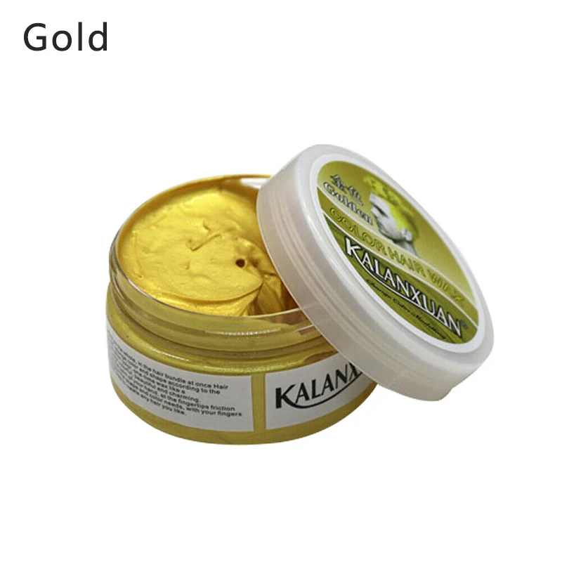 Gold Унисекс краска для волос профессиональная грязевая краска для волос Временная формовочная восковая Молодежная тонусная краска для волос одноразовый крем для волос - Цвет: Gold