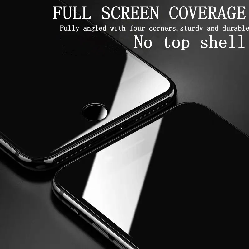 9D Curved Edge Protective Glass on the For iPhone XS MAX XR X Tempered Screen Protector 8 7 6 6s Plus Film | Мобильные телефоны и