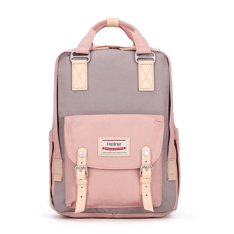 gray pink Heine модная сумка для подгузников для мам, Большая вместительная детская сумка, дорожный рюкзак, дизайнерская сумка для ухода за ребенком H10191 - Цвет: gray pink
