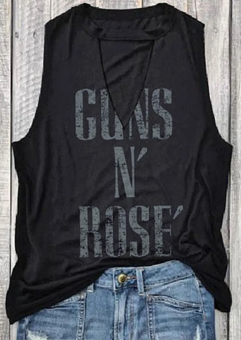 Женская Открытая Майка с принтом Guns N Rose летние женские футболки топы 2019|Майки| |